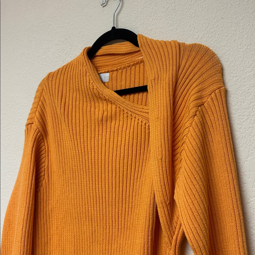 Free People Beach Women's Alba Orange Ribbed Sweater mini dress size S - Picture 4 of 4